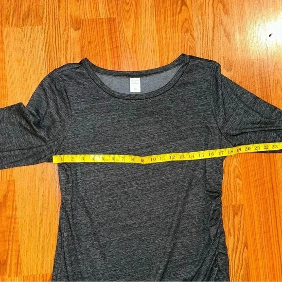 NEW Melrose And Market Dress Plus Size 1X Ruched Heather Charcoal Grey Bodycon - Picture 8 of 9